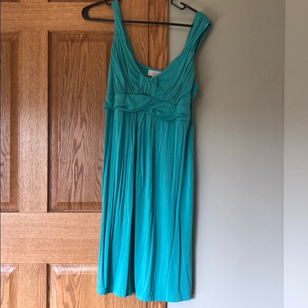 Loft teal summer dress